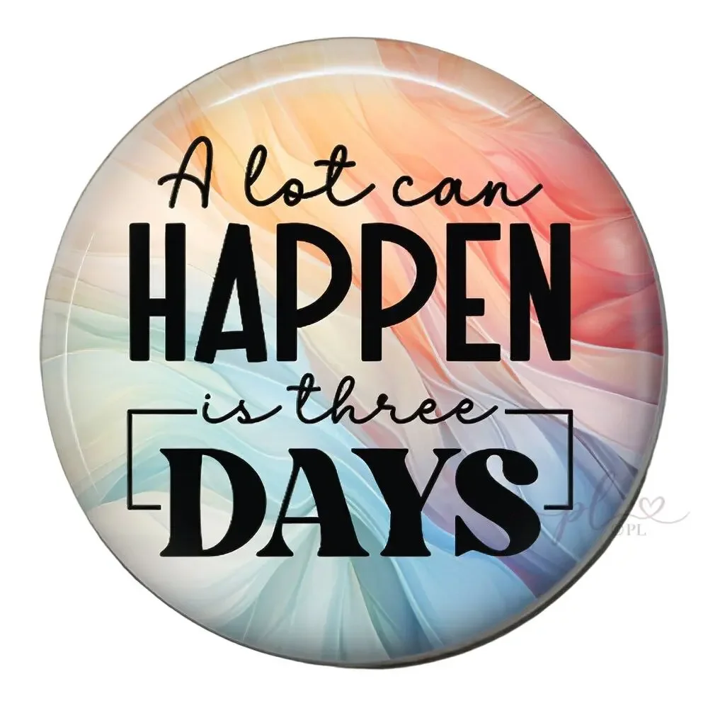 A Lot Can Happen in Three Days Badge Reel Christian Faith Easter ID Holder Gift